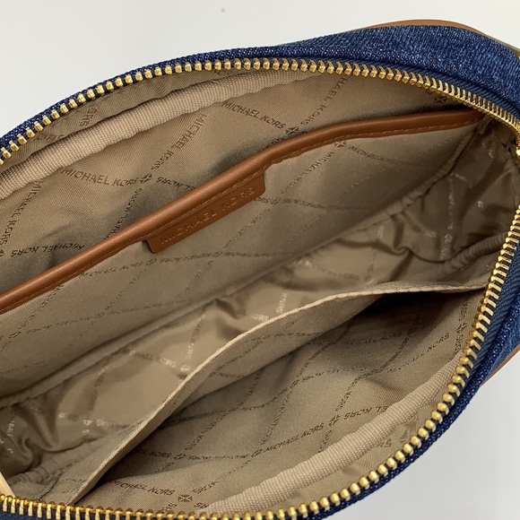 Michael Kors Jet Set Item Large East West Zip Chain Crossbody XBody INDI… - Picture 12 of 16